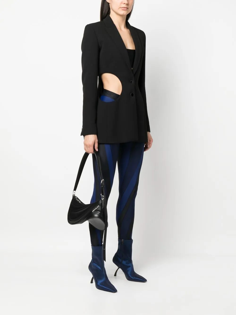 Borsa tote spiral curve 01  in nero - donna