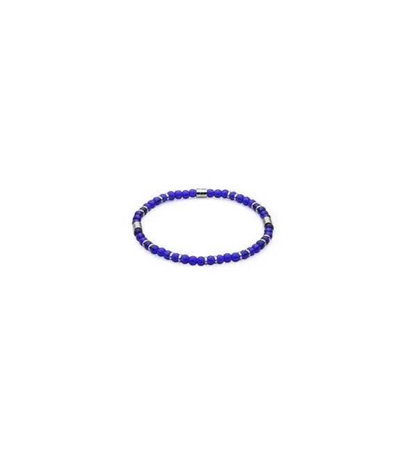 Bracciale Unisex Gioielli Sagapò Madera con sfere in vetro blu sad13