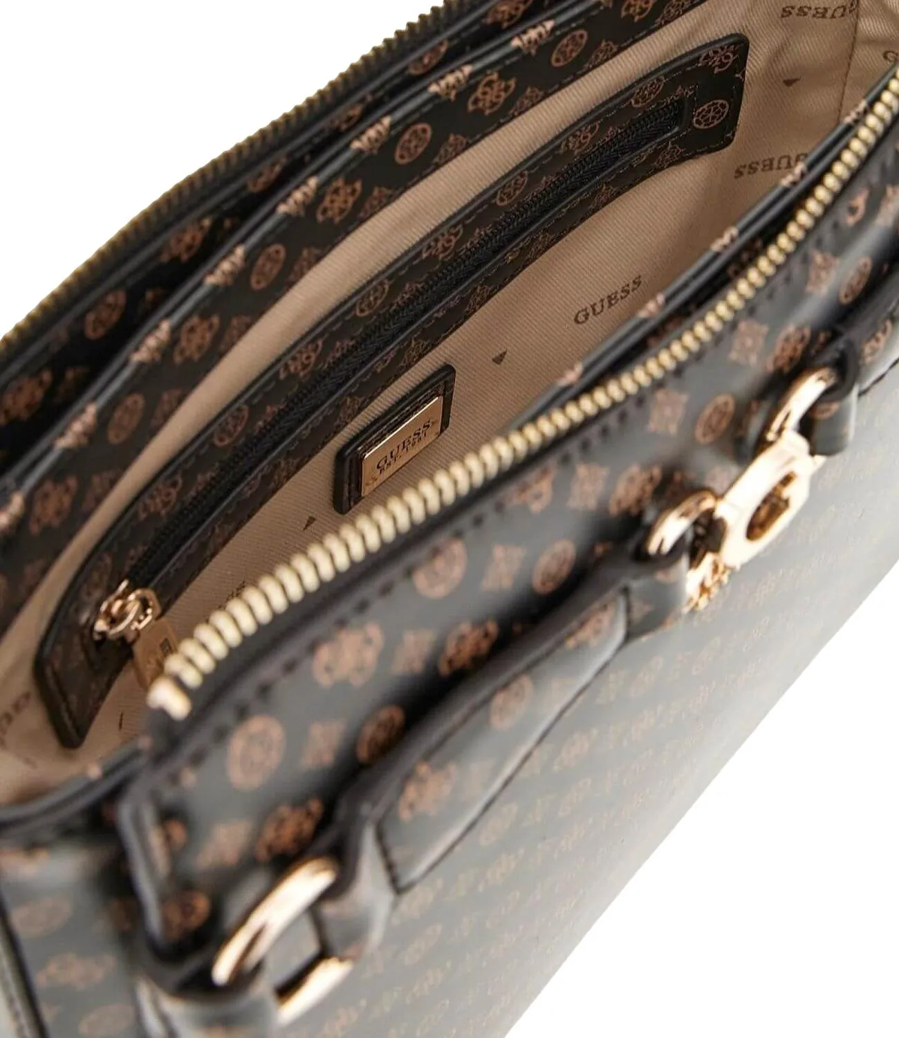 Brand GUESS Guess borsa Arlena logo crossbody hobo marrone donna