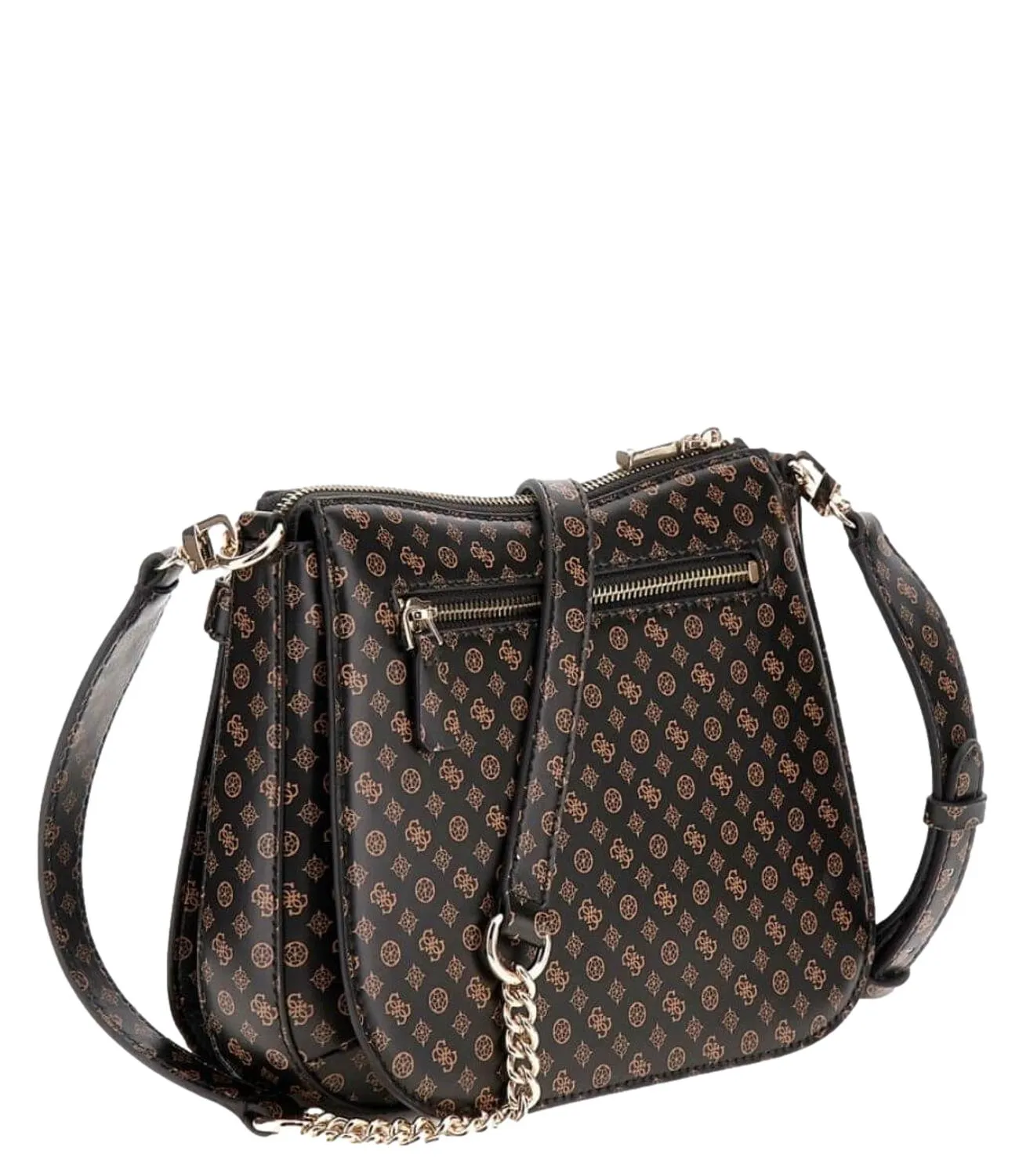 Brand GUESS Guess borsa Arlena logo crossbody hobo marrone donna