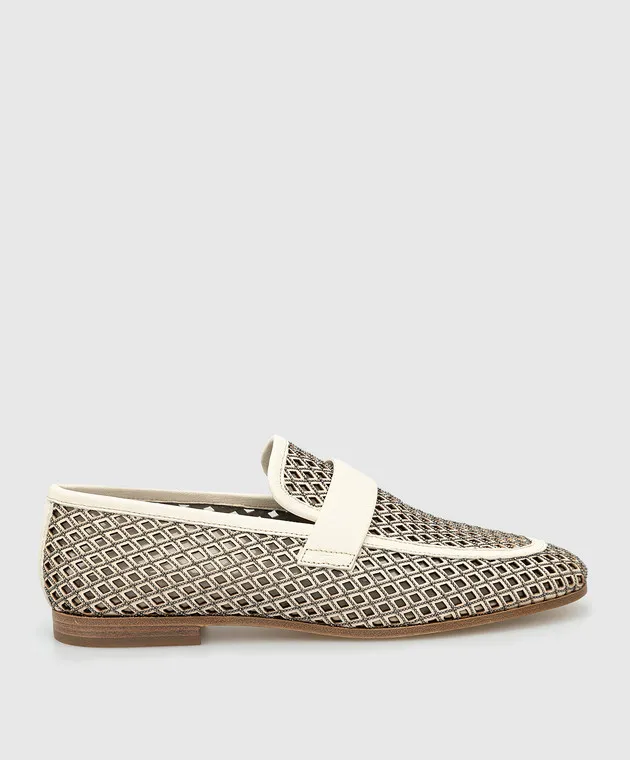 Brunello Cucinelli Mocassini con catena in ottone ecologico MZAPC1800