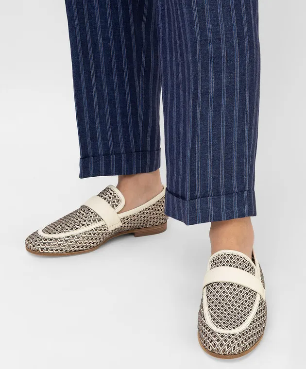 Brunello Cucinelli Mocassini con catena in ottone ecologico MZAPC1800