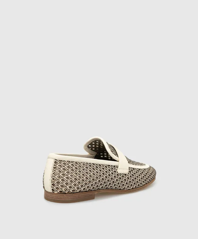 Brunello Cucinelli Mocassini con catena in ottone ecologico MZAPC1800