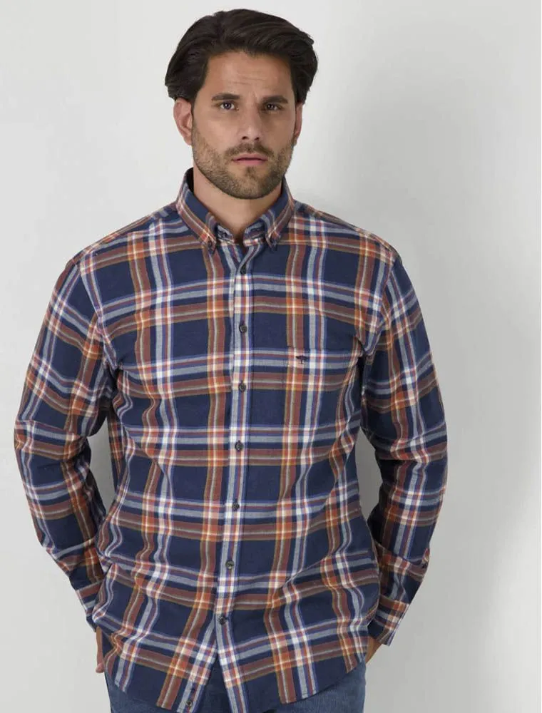 Camicia Manica Lunga Flanella Fynch-hatton - Arancione