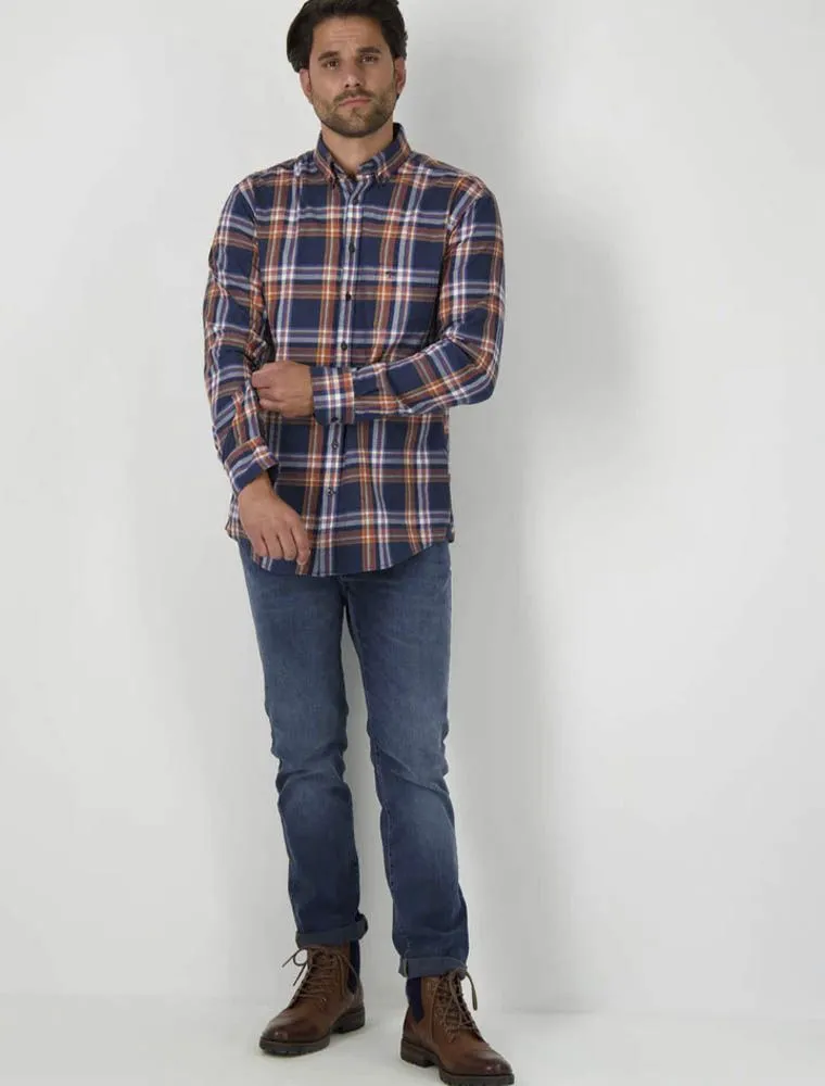 Camicia Manica Lunga Flanella Fynch-hatton - Arancione