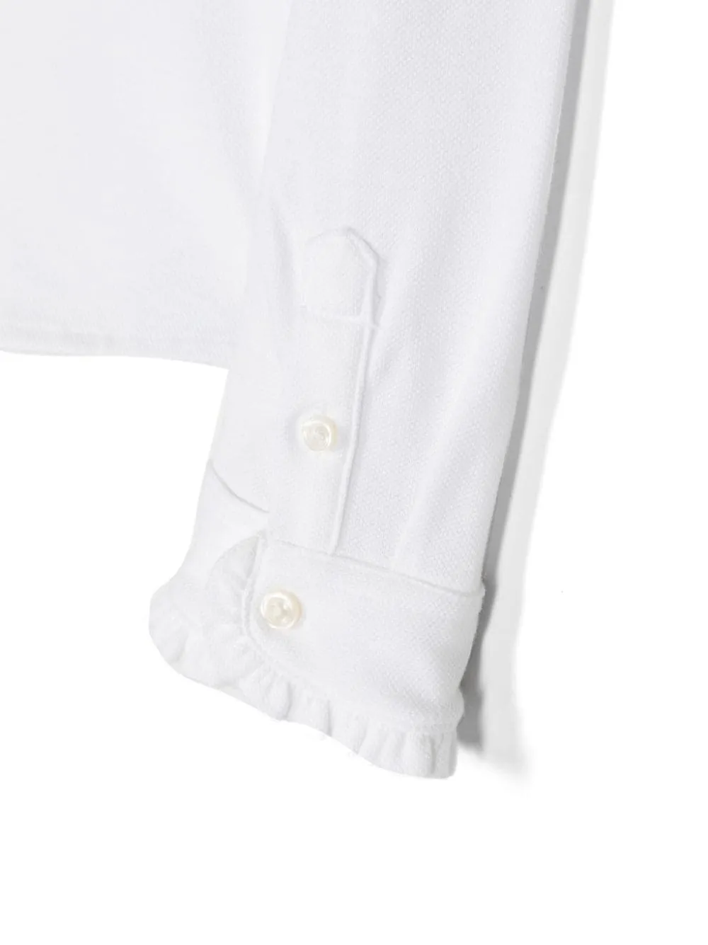 Camicia Polo Pony per bambina Ralph Lauren Kids bianca con colletto Peter Pan