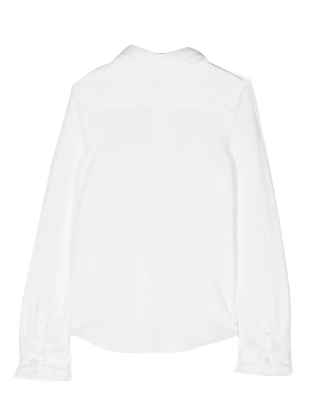 Camicia Polo Pony per bambina Ralph Lauren Kids bianca con colletto Peter Pan