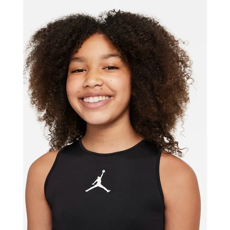 Canotta crop Jordan Essential Nero Bambina