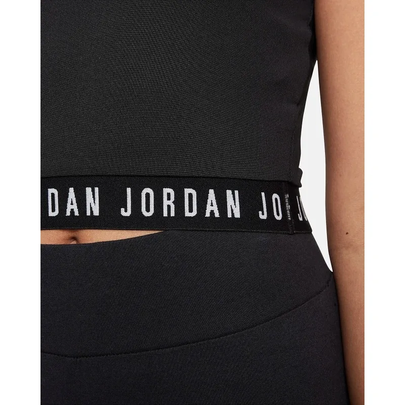 Canotta crop Jordan Essential Nero Bambina