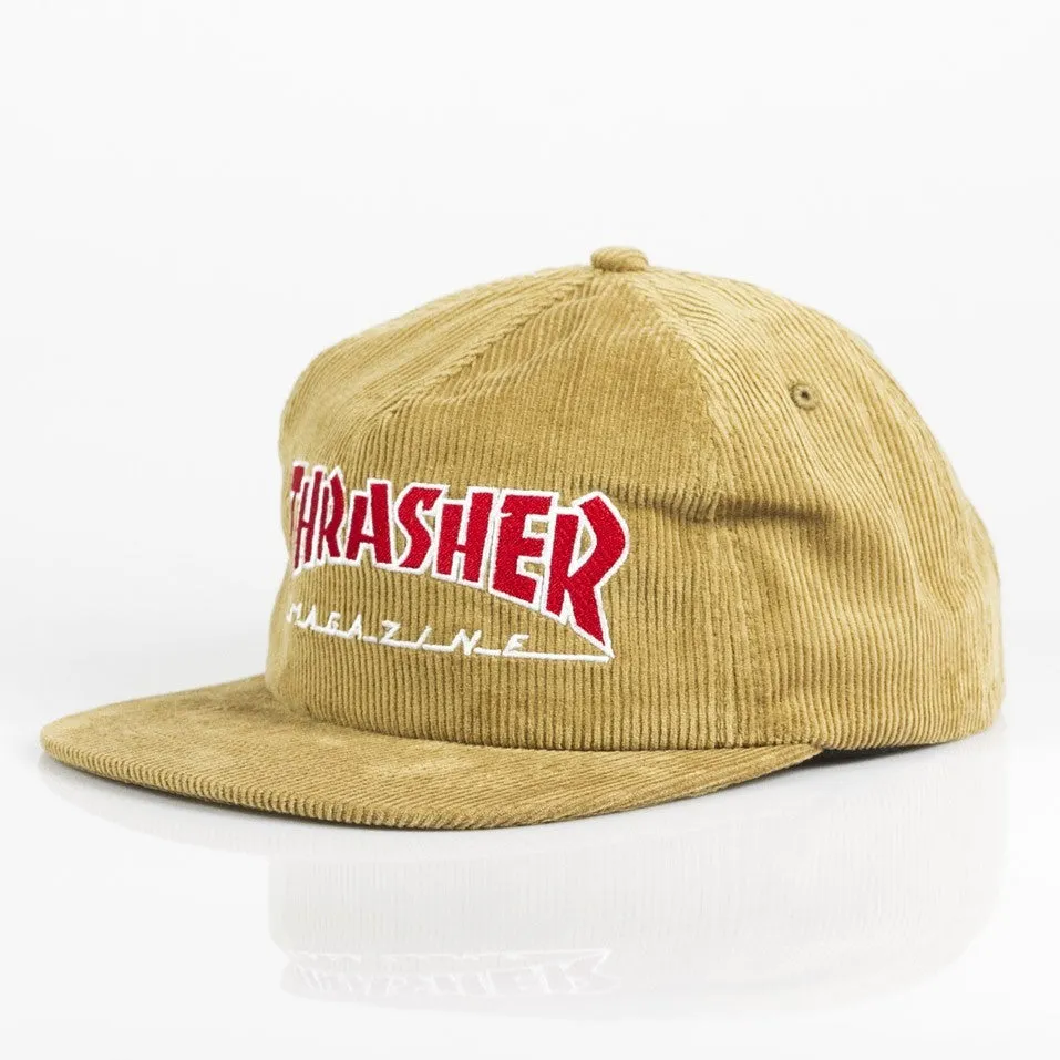 Cappellino Visiera Piatta Uomo Mag Logo Corduroy Snapback Marrone