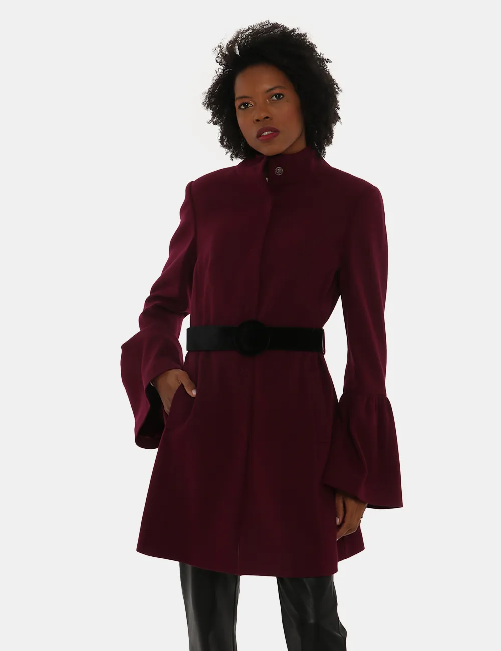 Cappotto Fracomina corto con volant