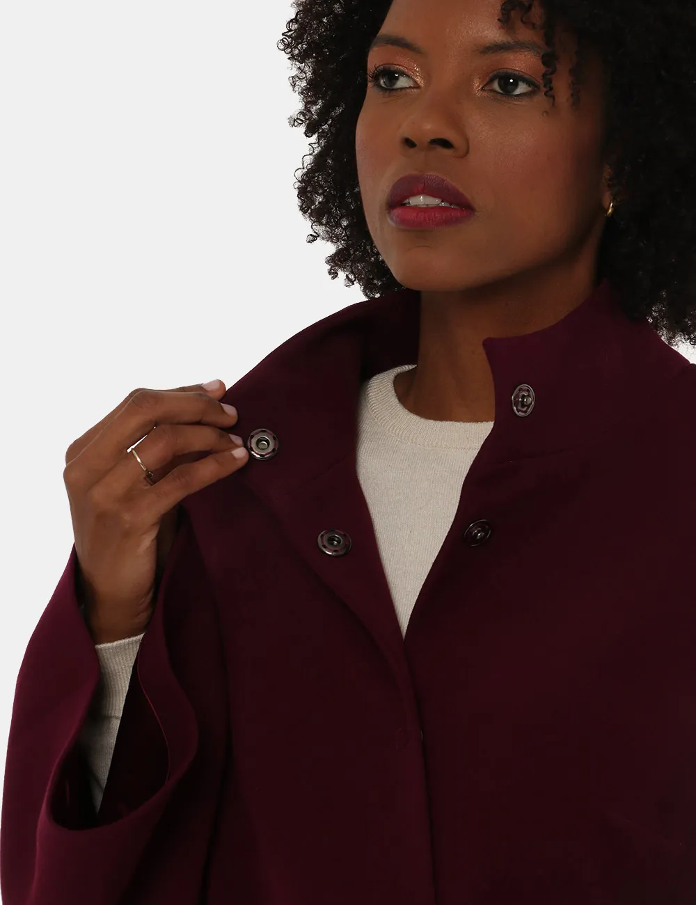Cappotto Fracomina corto con volant