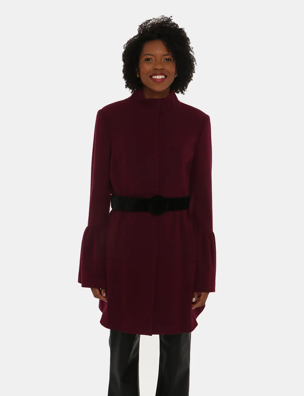 Cappotto Fracomina corto con volant