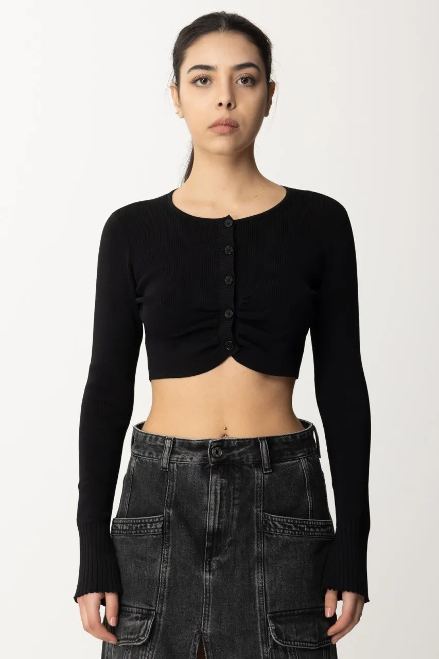 Cardigan cropped Nero