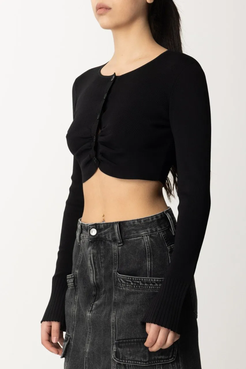 Cardigan cropped Nero