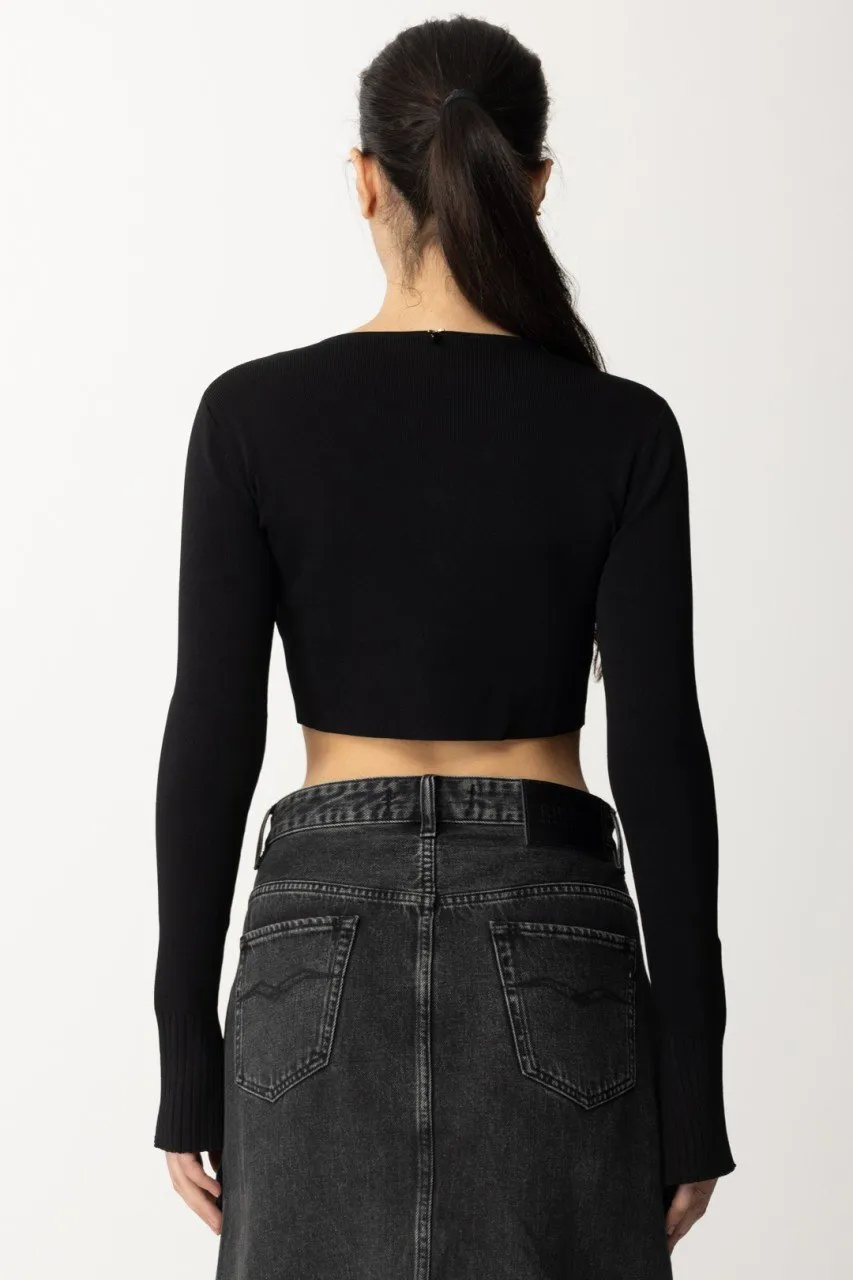 Cardigan cropped Nero