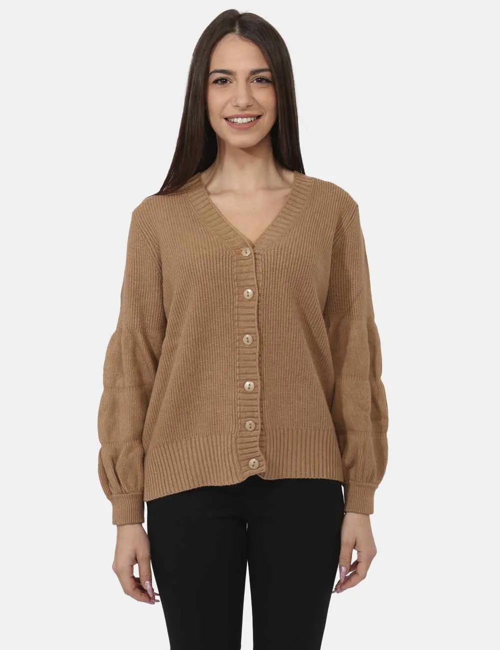 Cardigan Fracomina Marrone