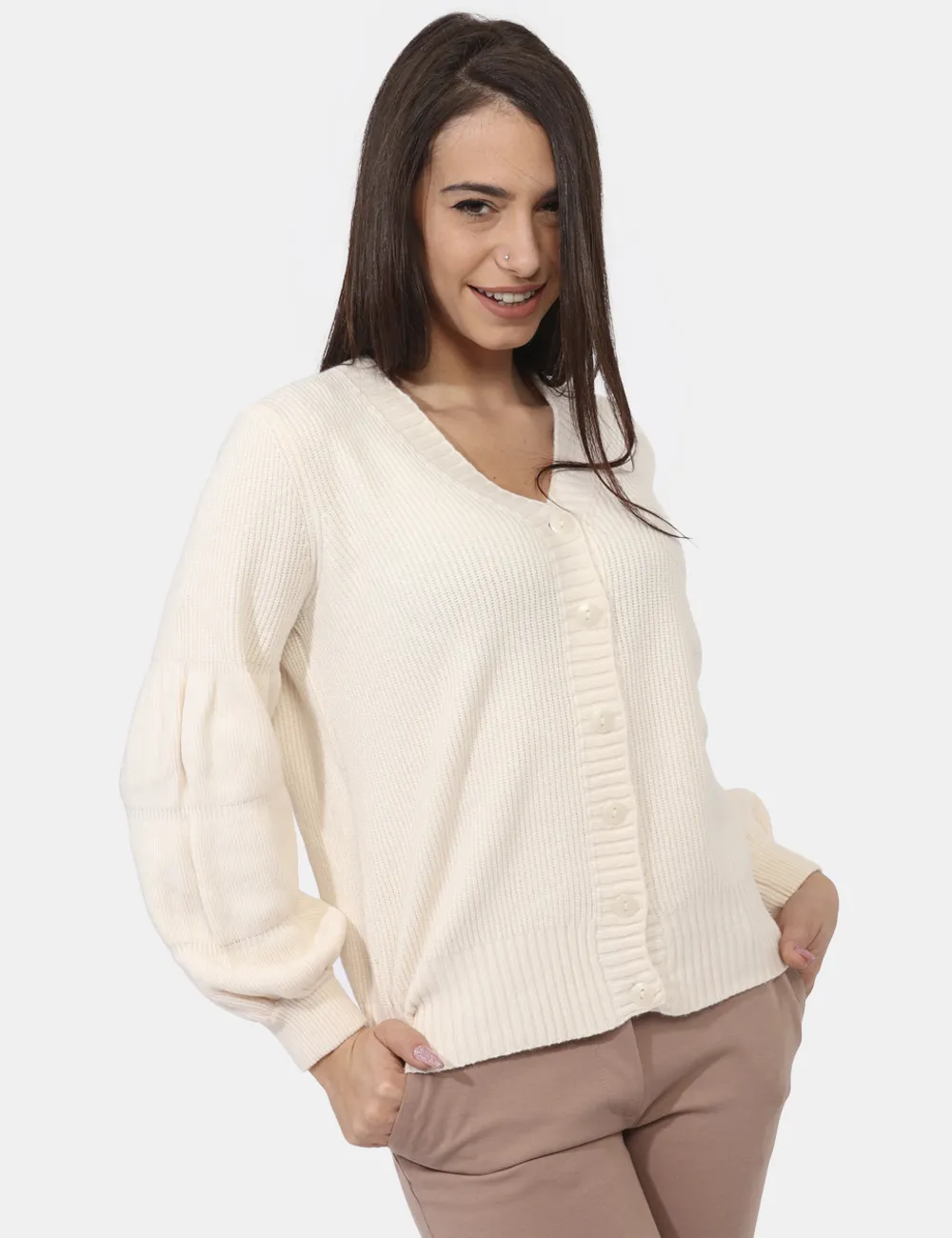 Cardigan Fracomina Panna