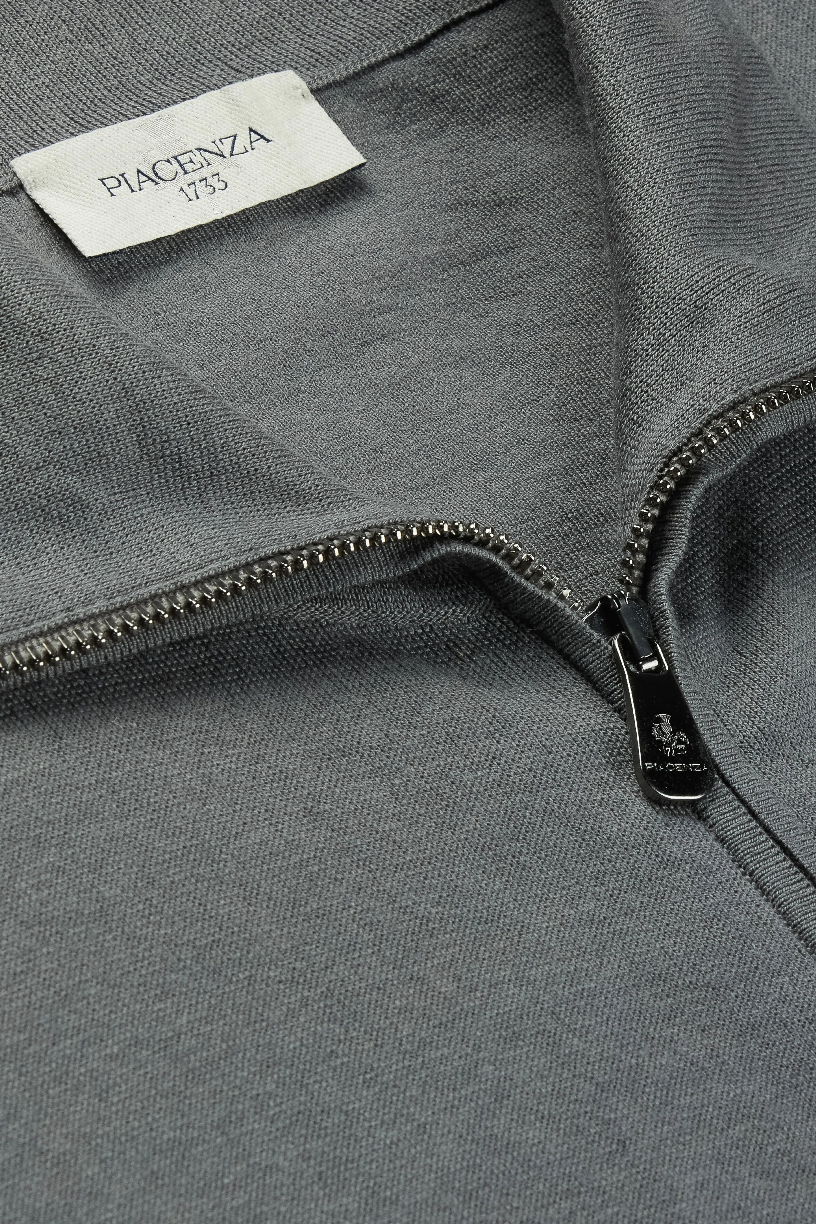 Cardigan full zip grigio scuro