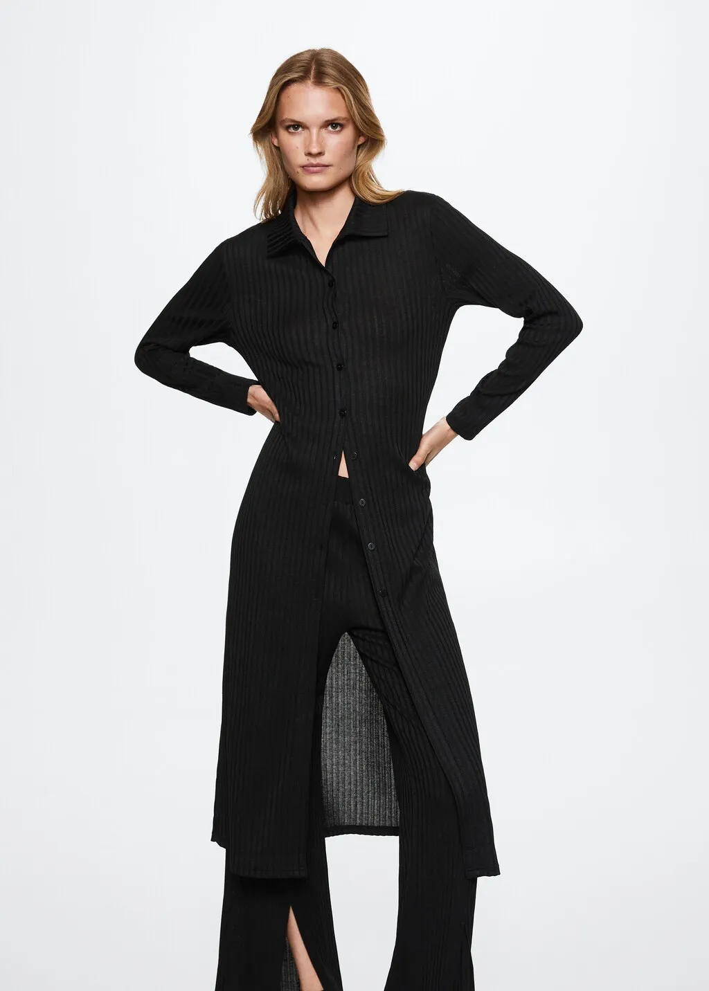 Cardigan lungo coste