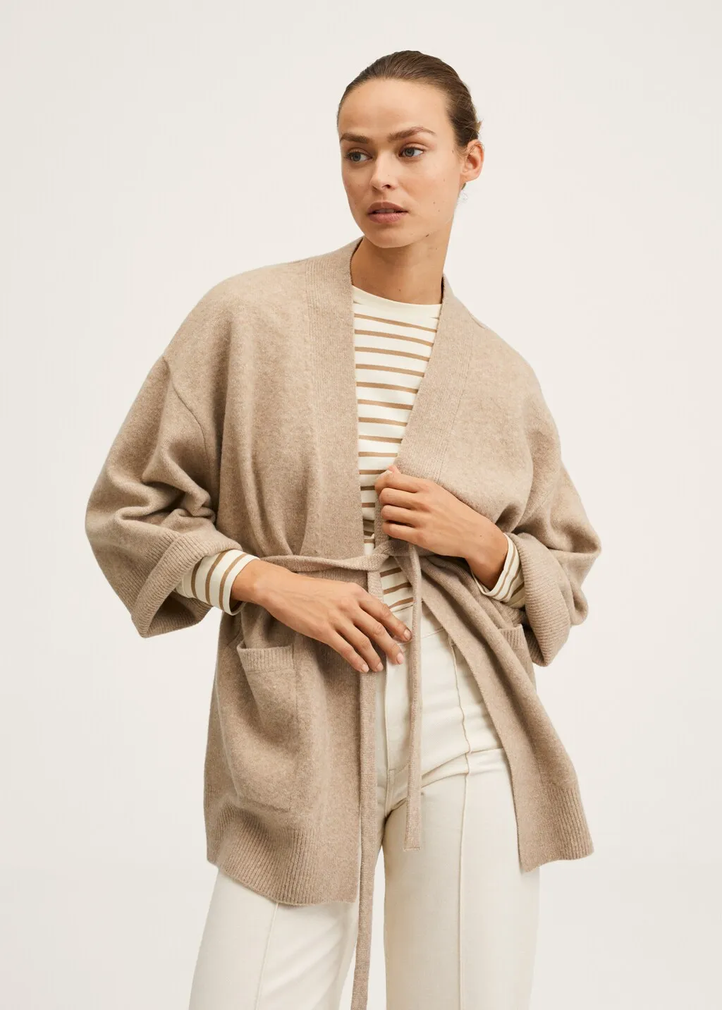 Cardigan maglia cintura