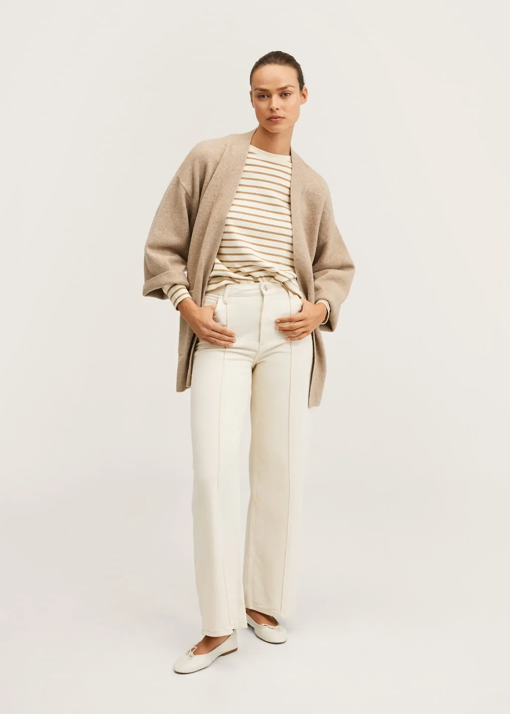 Cardigan maglia cintura