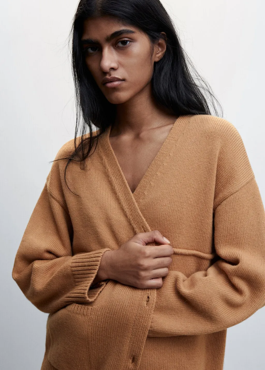 Cardigan maglia tasche