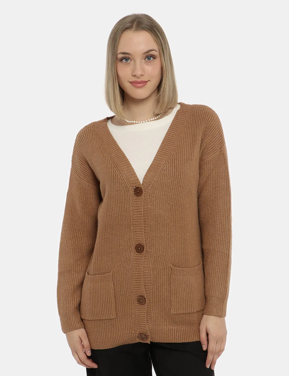 Cardigan Maison du Cachemire marrone