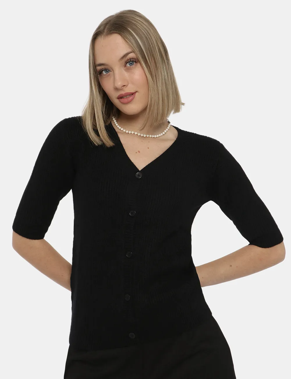 Cardigan Maison du Cachemire nero