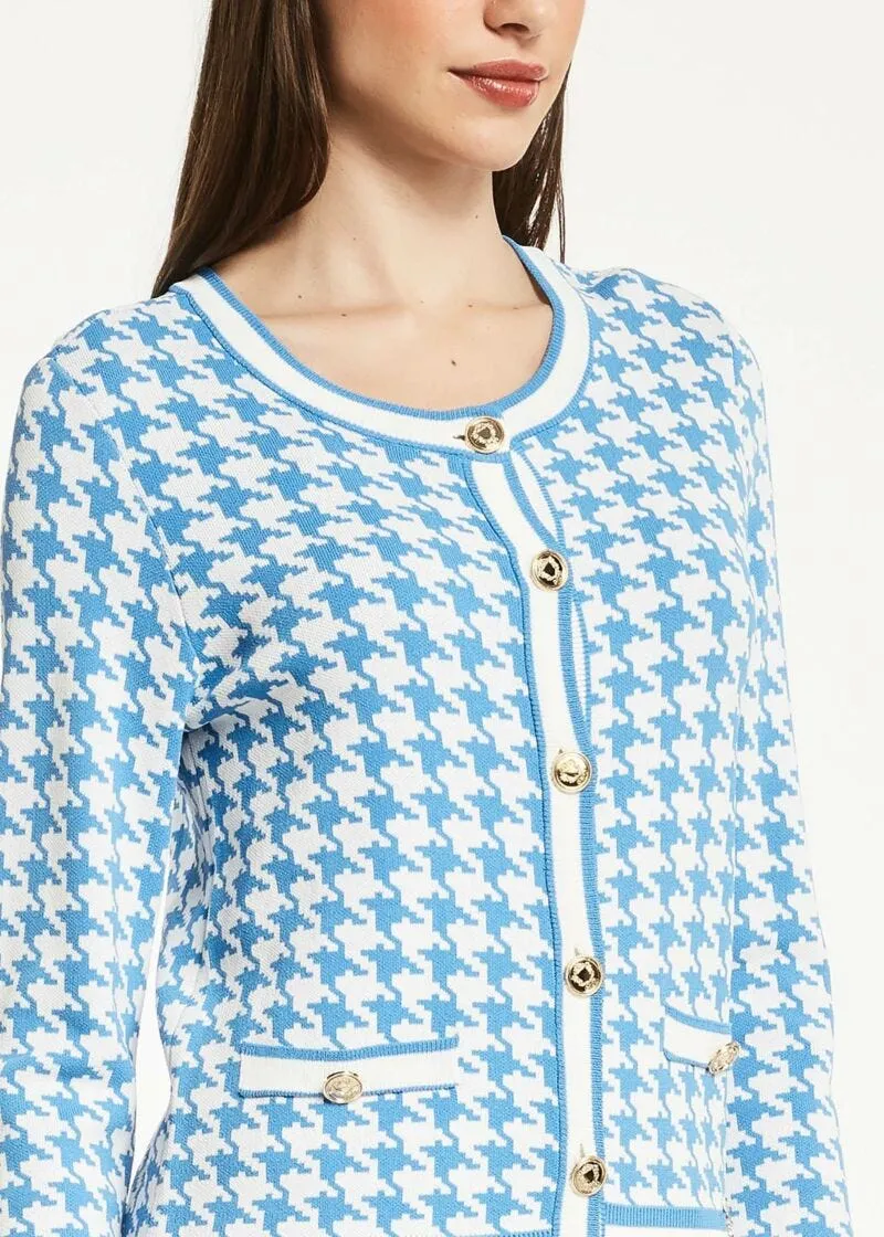 Cardigan pied de poule