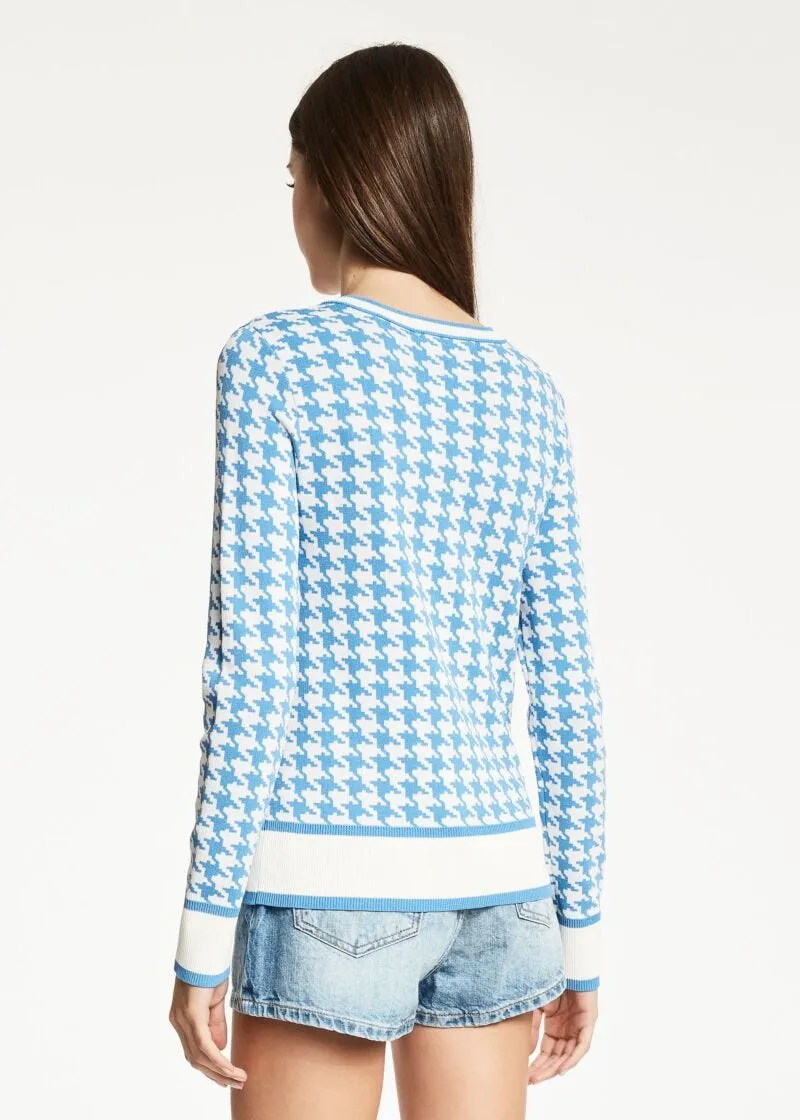 Cardigan pied de poule