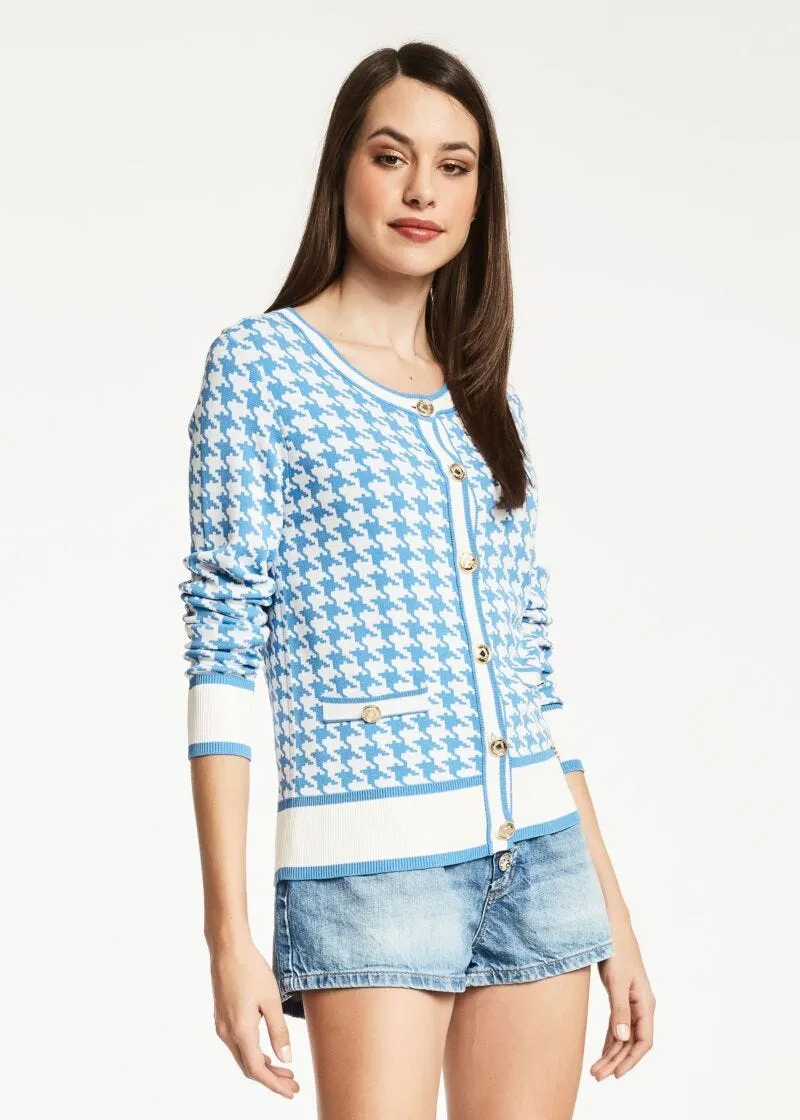 Cardigan pied de poule