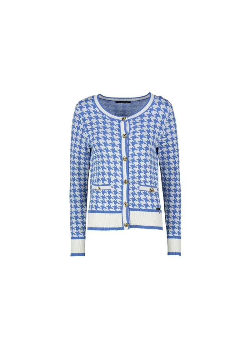 Cardigan pied de poule