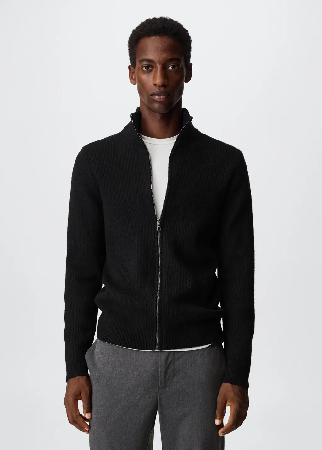Cardigan struttura zip
