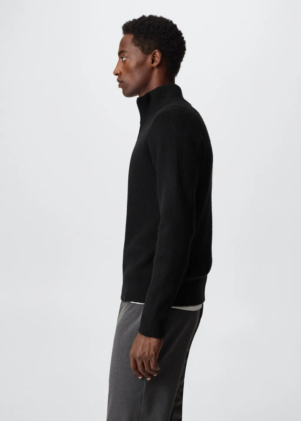 Cardigan struttura zip