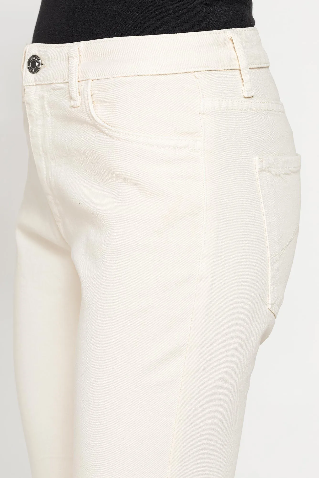 Carrera  ---------    ------------Pantalone bootcut con lunghezza regolare - bianco