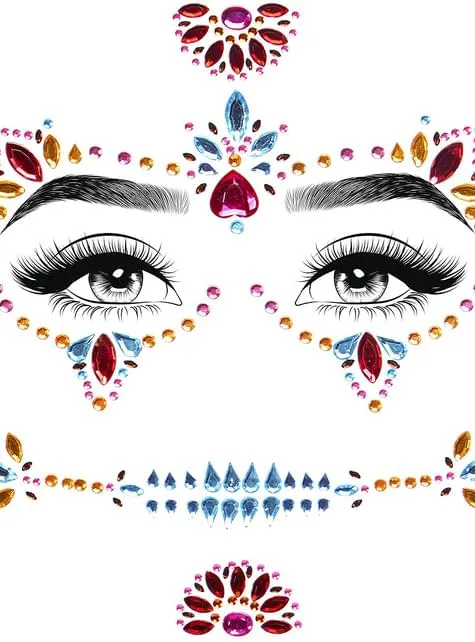 Catrina Halloween face jewels
