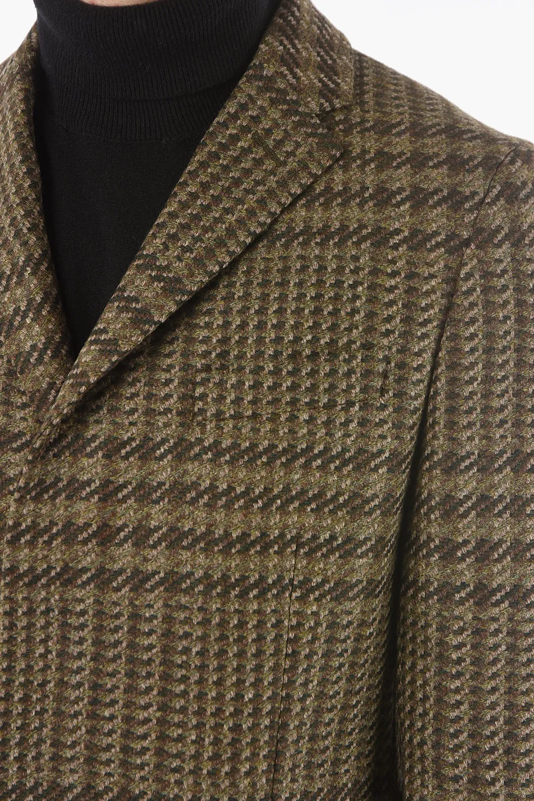 CC COLLECTION Cappotto in Lana e Cashmere Pied de Poule con 3 Tasche