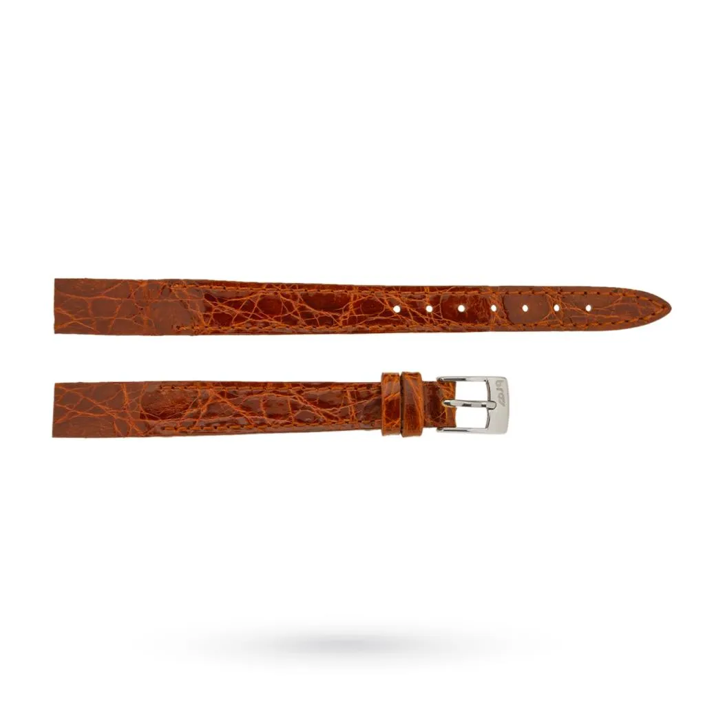 Cinturino per orologi ansa fissa coccodrillo brasil marrone 12-10mm