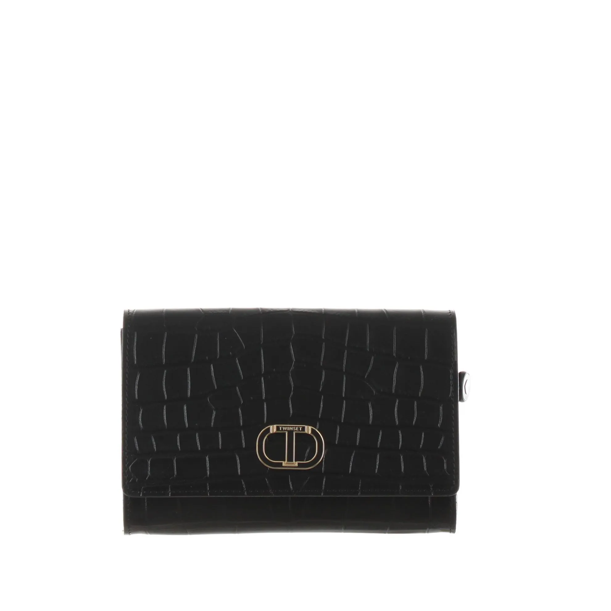 Clutch portafoglio in pelle stampa cocco