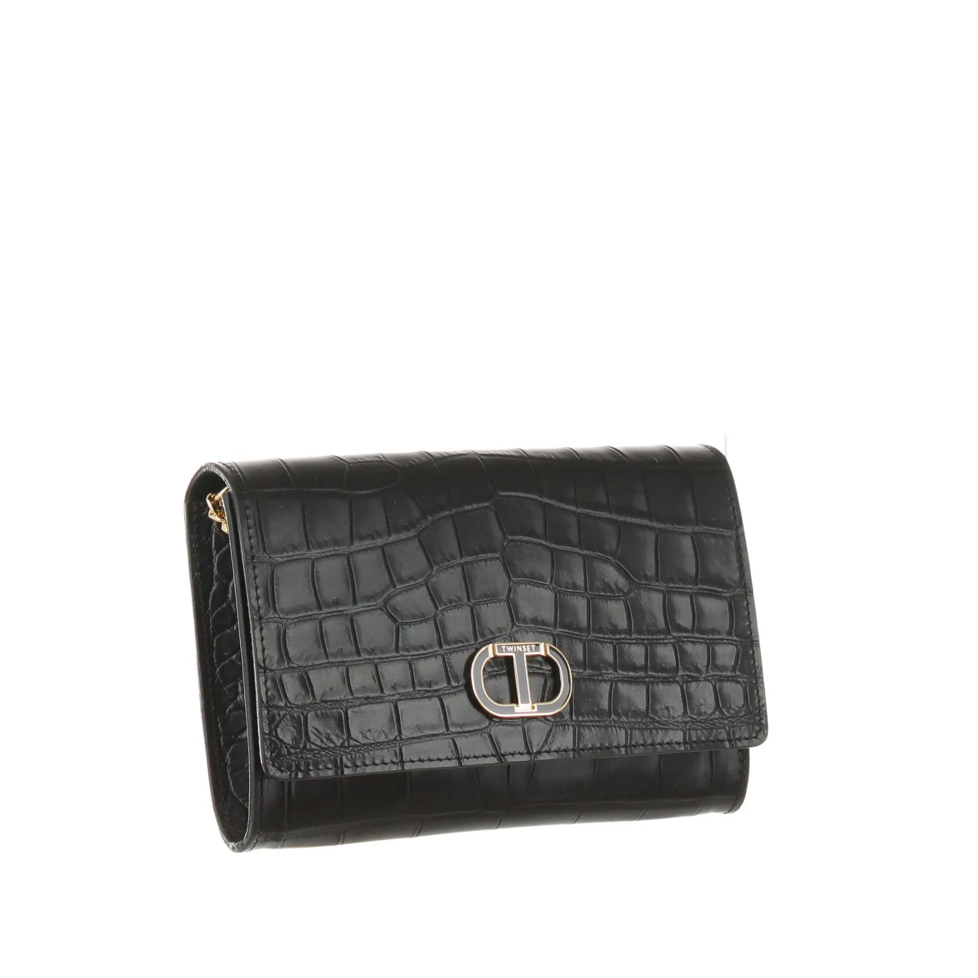 Clutch portafoglio in pelle stampa cocco