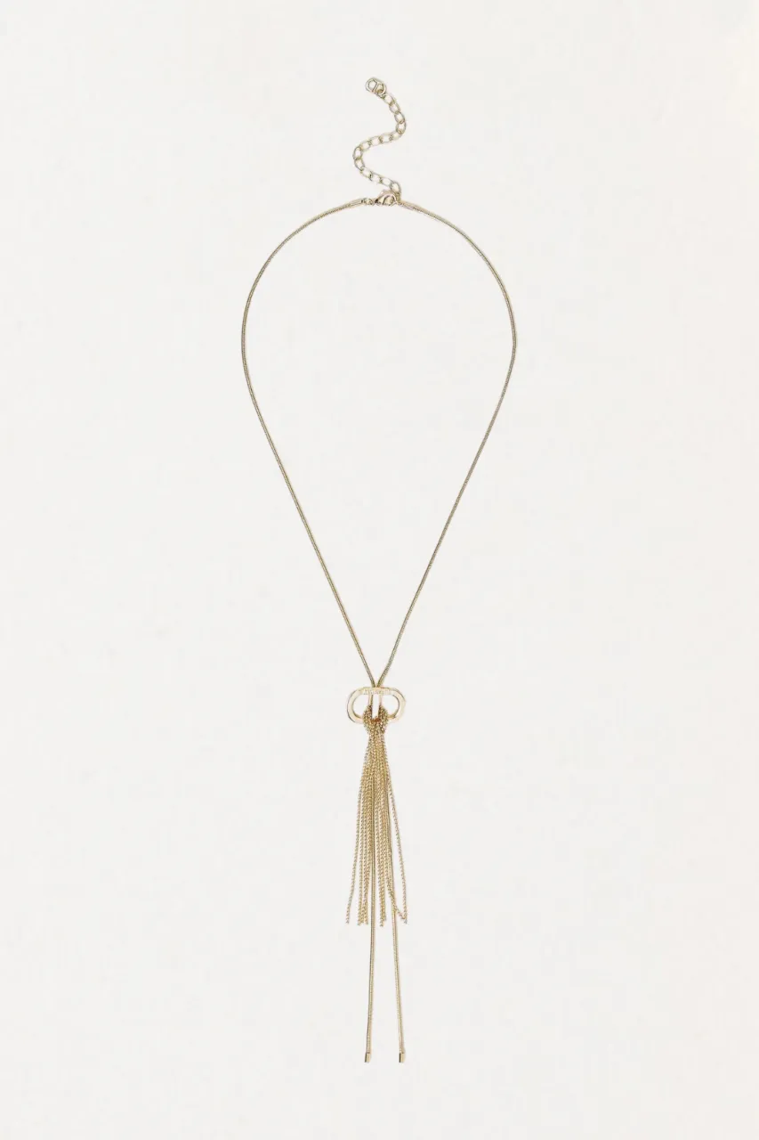 Collana con logo e frange NEW GOLD