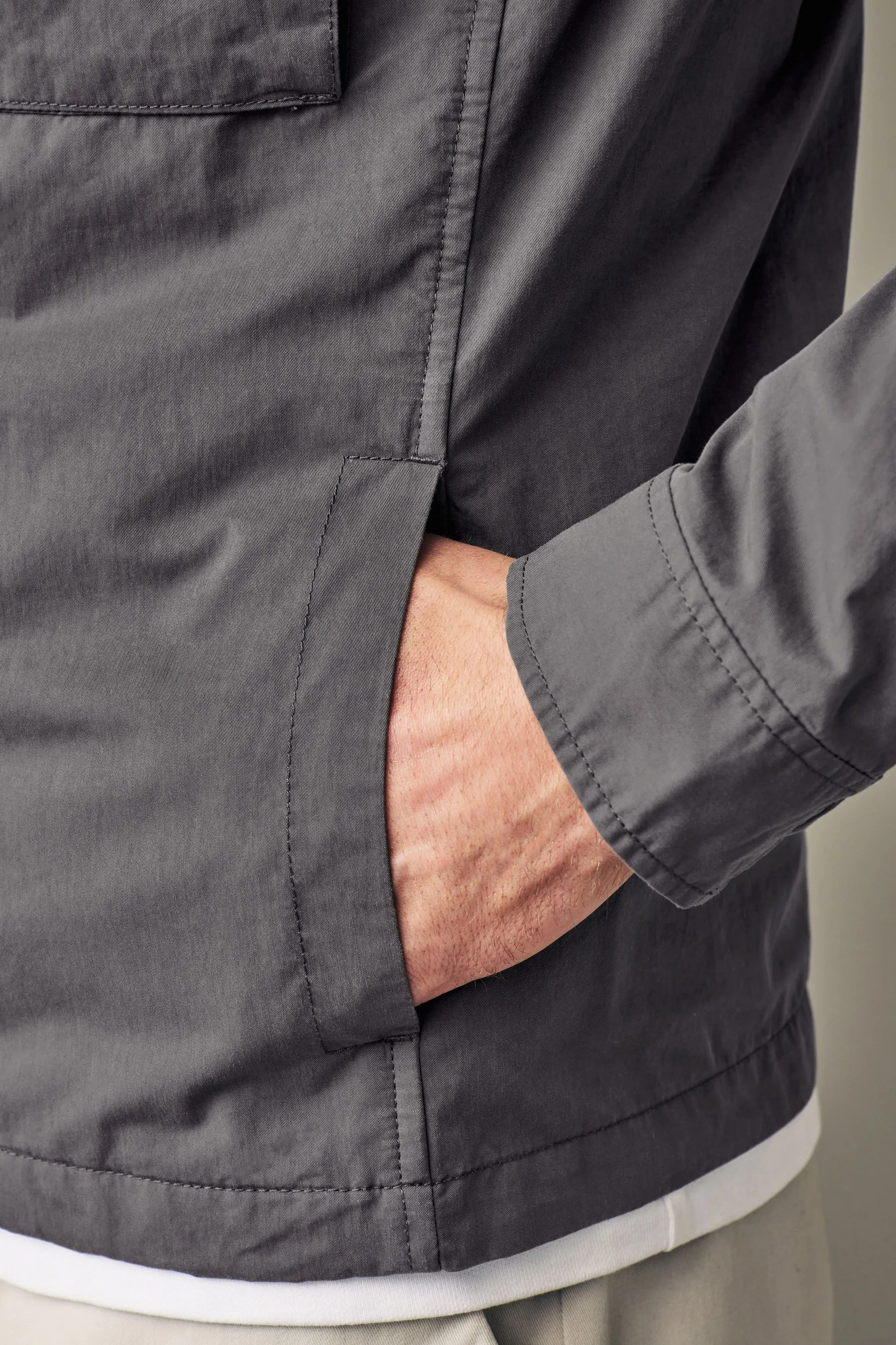 Con cappuccio stile camicia multitasche