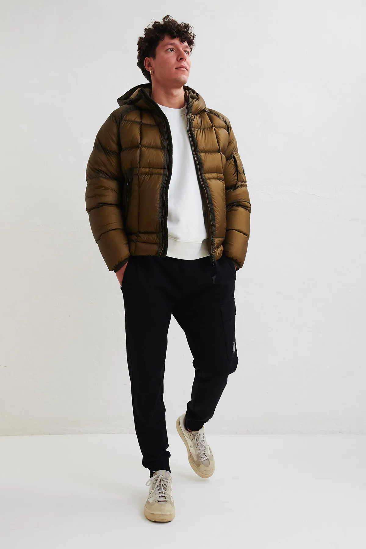 C.P. COMPANY Pantalone jogger cargo nero