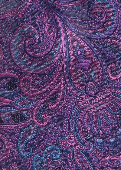 Cravatta XXL con motivo paisley (viola/marino)