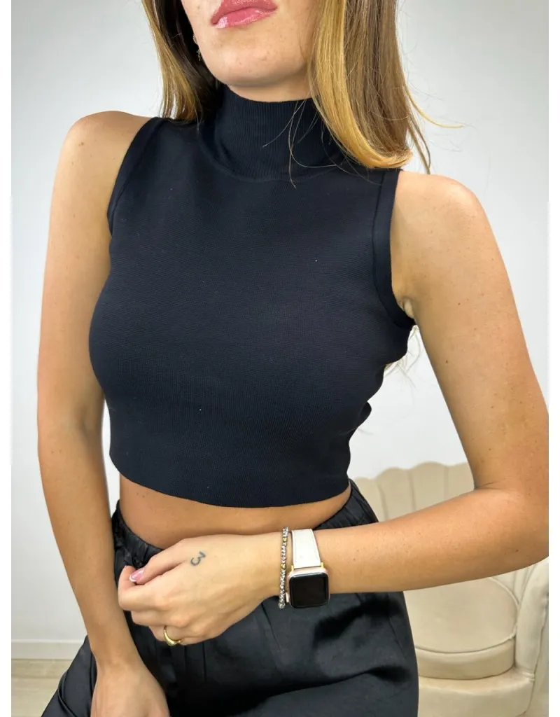 CROP TOP HELEN NERO