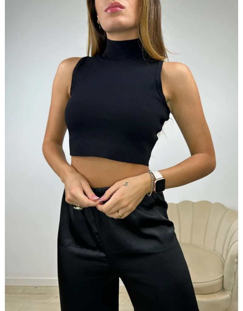 CROP TOP HELEN NERO
