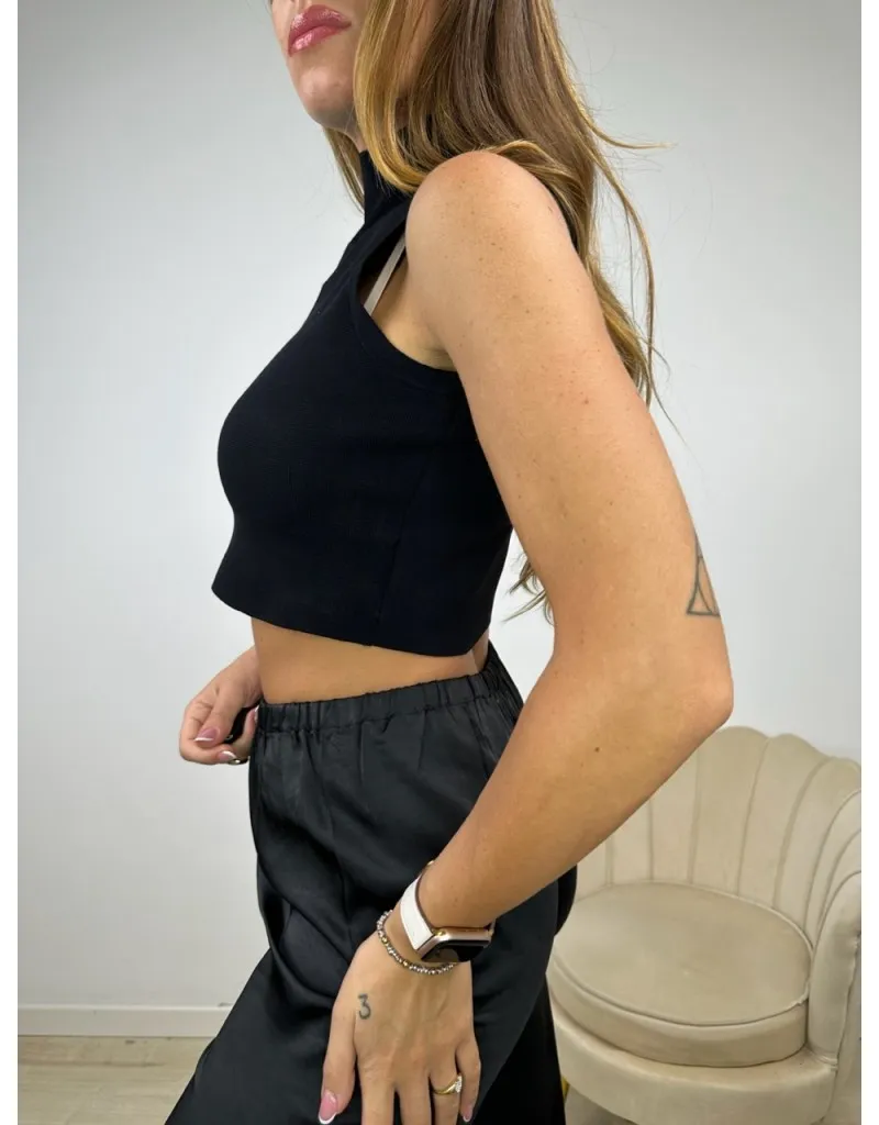 CROP TOP HELEN NERO