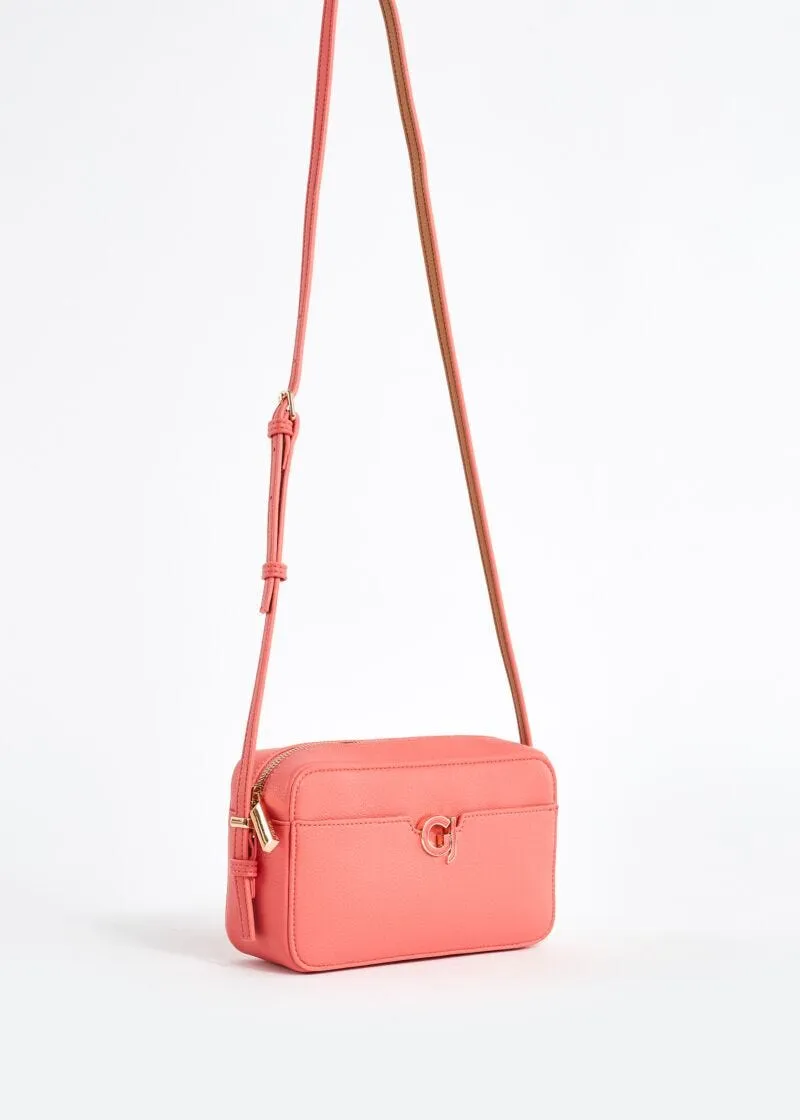 Crossbody in similpelle con logo