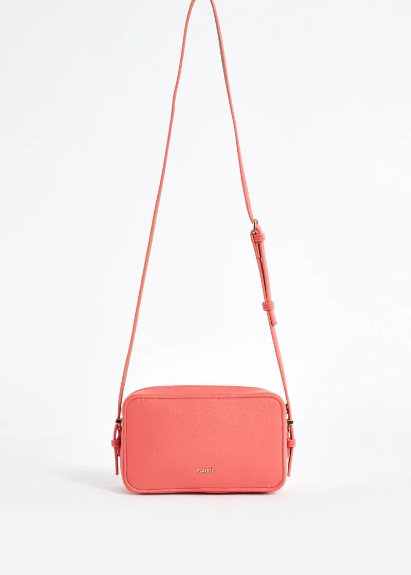 Crossbody in similpelle con logo